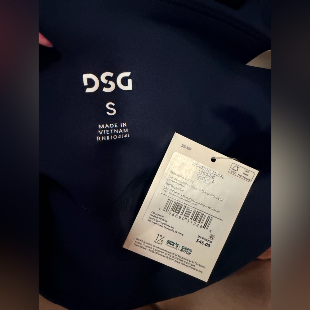 DSG Dark Blue Performance leggings with pockets